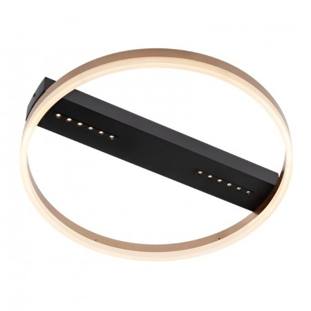 Ceiling lamp Smarter Demy, metal, sand black/matt gold, LED, 36W, 2171 lumens, warm white 3000K, D.50 cm