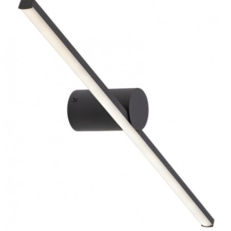 Wall lamp Smarter Row, metal, sand black, LED, 12W, 728 lumens, warm white 3000K, L.60 cm, IP44