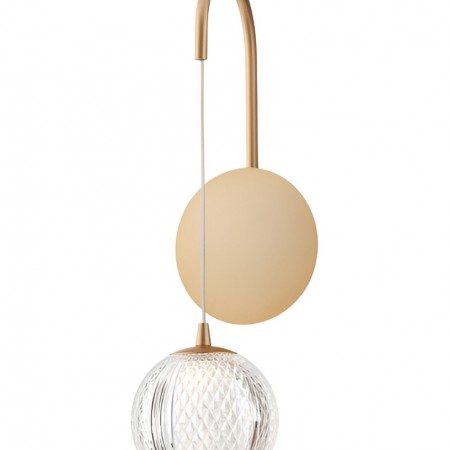 Wall lamp Smarter Gianet, metal, matt gold, LED, 4W, 450 lumens, warm white 3000K, H.26 cm