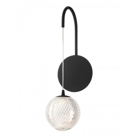 Wall lamp Smarter Gianet, metal, sand black, LED, 4W, 450 lumens, warm white 3000K, H.26 cm