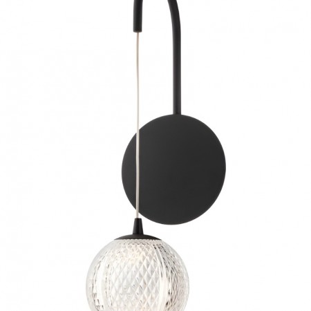 Wall lamp Smarter Gianet, metal, sand black, LED, 4W, 450 lumens, warm white 3000K, H.26 cm