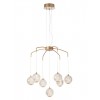 Suspension Smarter Gianet, metal, matt gold, LED, 28W, 2439 lumens, warm white 3000K, L.65 cm