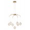 Suspension Smarter Gianet, metal, matt gold, LED, 28W, 2439 lumens, warm white 3000K, L.65 cm