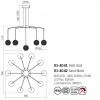 Suspension Smarter Gianet, metal, sand black, LED, 42W, 3663 lumens, warm white 3000K, L.80 cm