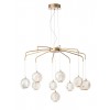 Suspension Smarter Gianet, metal, matt gold, LED, 42W, 3663 lumens, warm white 3000K, L.80 cm