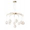 Suspension Smarter Gianet, metal, matt gold, LED, 42W, 3663 lumens, warm white 3000K, L.80 cm
