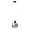 Suspension Smarter Atlantis, metal, smoky glass, sand black, 1XE27, D.20 cm