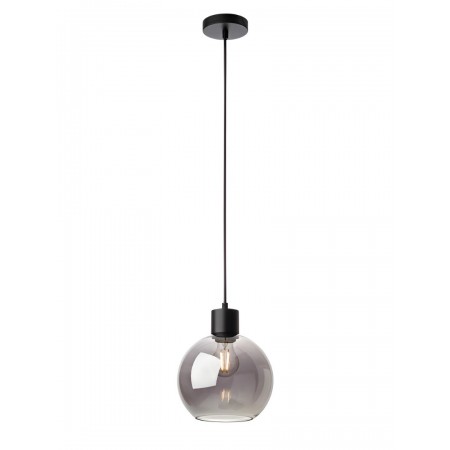 Suspension Smarter Atlantis, metal, smoky glass, sand black, 1XE27, D.20 cm