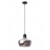 Suspension Smarter Atlantis, metal, smoky glass, sand black, 1XE27, D.26 cm