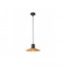 Suspension Smarter Fresno, metal, natural wood, sand black, 1XE27, D.24 cm