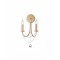 Wall lamp Smarter Aphrodite, metal, matt gold, 2XE14, H.48 cm