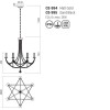 Chandelier Smarter Aphrodite, metal, matt gold, 6XE14, D.60 cm
