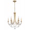 Chandelier Smarter Aphrodite, metal, matt gold, 6XE14, D.60 cm