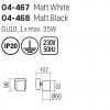 Wall/ ceiling lamp Smarter Cameo, metal, matt black, 1XGU10, H.10 cm