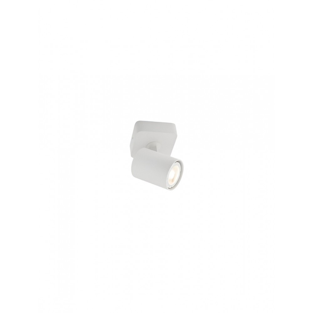 Wall/ ceiling lamp Smarter Cameo, metal, matt white, 1XGU10, H.10 cm
