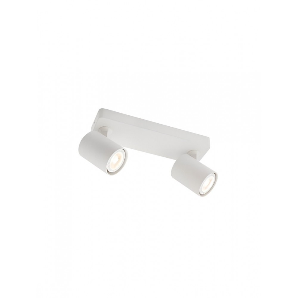 Wall/ ceiling lamp Smarter Cameo, metal, matt white, 2XGU10, L.25 cm