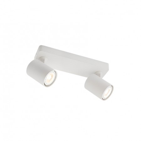 Wall/ ceiling lamp Smarter Cameo, metal, matt white, 2XGU10, L.25 cm