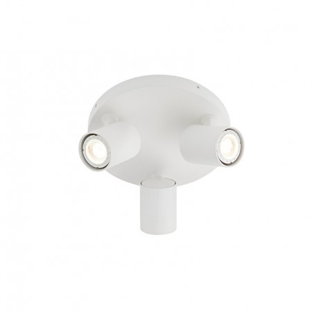 Ceiling lamp Smarter Cameo, metal, matt white, 3XGU10, D.24 cm