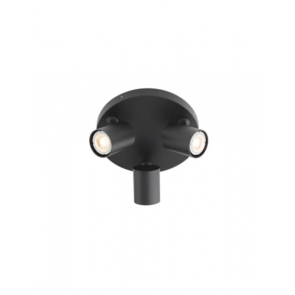 Ceiling lamp Smarter Cameo, metal, matt black, 3XGU10, D.24 cm