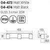 Ceiling lamp Smarter Cameo, metal, matt white, 3XGU10, L.45 cm
