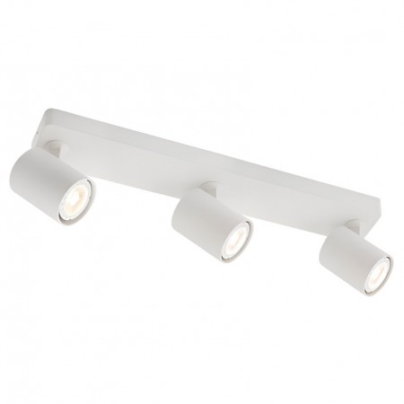 Ceiling lamp Smarter Cameo, metal, matt white, 3XGU10, L.45 cm