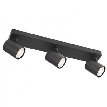 Ceiling lamp Smarter Cameo, metal, matt black, 3XGU10, L.45 cm