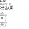 Wall/ceiling lamp Smarter Hansen, metal, smoked glass, sand black, 1XE27, H.14 cm