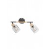 Wall/ceiling lamp Smarter Hansen, metal, smoked glass, sand black, 2XE27, L.43 cm