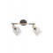 Wall/ceiling lamp Smarter Hansen, metal, smoked glass, sand black, 2XE27, L.43 cm