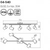 Ceiling lamp Smarter Crius, metal, matt brass/matt black, 5XGU10, L.77 cm