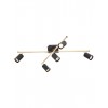 Ceiling lamp Smarter Crius, metal, matt brass/matt black, 5XGU10, L.77 cm