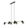 Suspension Smarter Crius, metal, matt brass/matt black, 6XGU10, L.115 cm