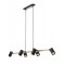 Suspension Smarter Crius, metal, matt brass/matt black, 6XGU10, L.115 cm