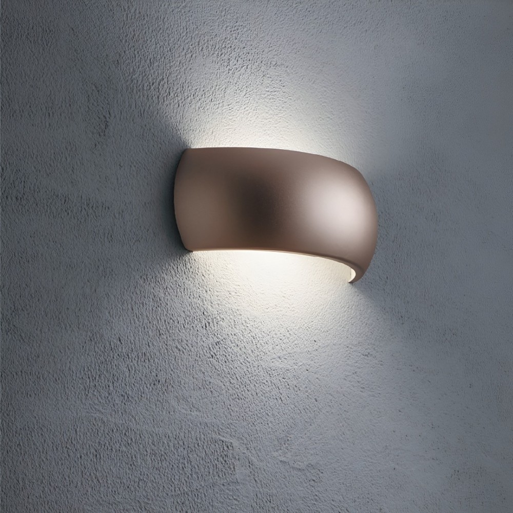 Wall lamp Smarter Brow, plastic, matt gold, 1XE14, L.27 cm