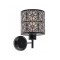 Wall lamp Smarter Vanilla, metal, black, 1XE27, H.25 cm