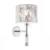 Wall lamp Smarter Astrid, metal, chrome, fabric, 1XE27, H.35 cm
