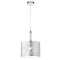 Suspension Smarter Astrid, metal, chrome, fabric, 1XE27, D.30 cm