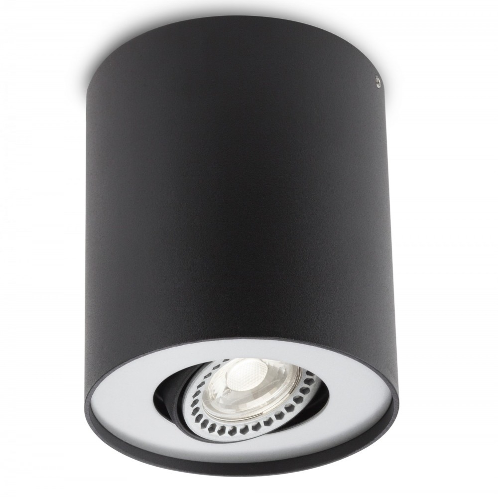 Ceiling lamp Smarter Kato, metal, matt black, 1XGU10, D.10 cm
