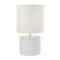 Table lamp Smarter Cilly, ceramics, textile, white, 1XE14, H.27 cm