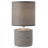 Table lamp Smarter Cilly, ceramics, textile, grey, 1XE14, H.27 cm