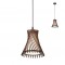 Suspension Smarter Shanghai, metal, wood, glass, weng, 1XE27, D.20 cm