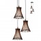 Suspension Smarter Shanghai, metal, wood, glass, weng, 3XE27, D.40 cm