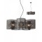 Suspension Redo Formi, metal, matt black, 5XE27, D.60 cm