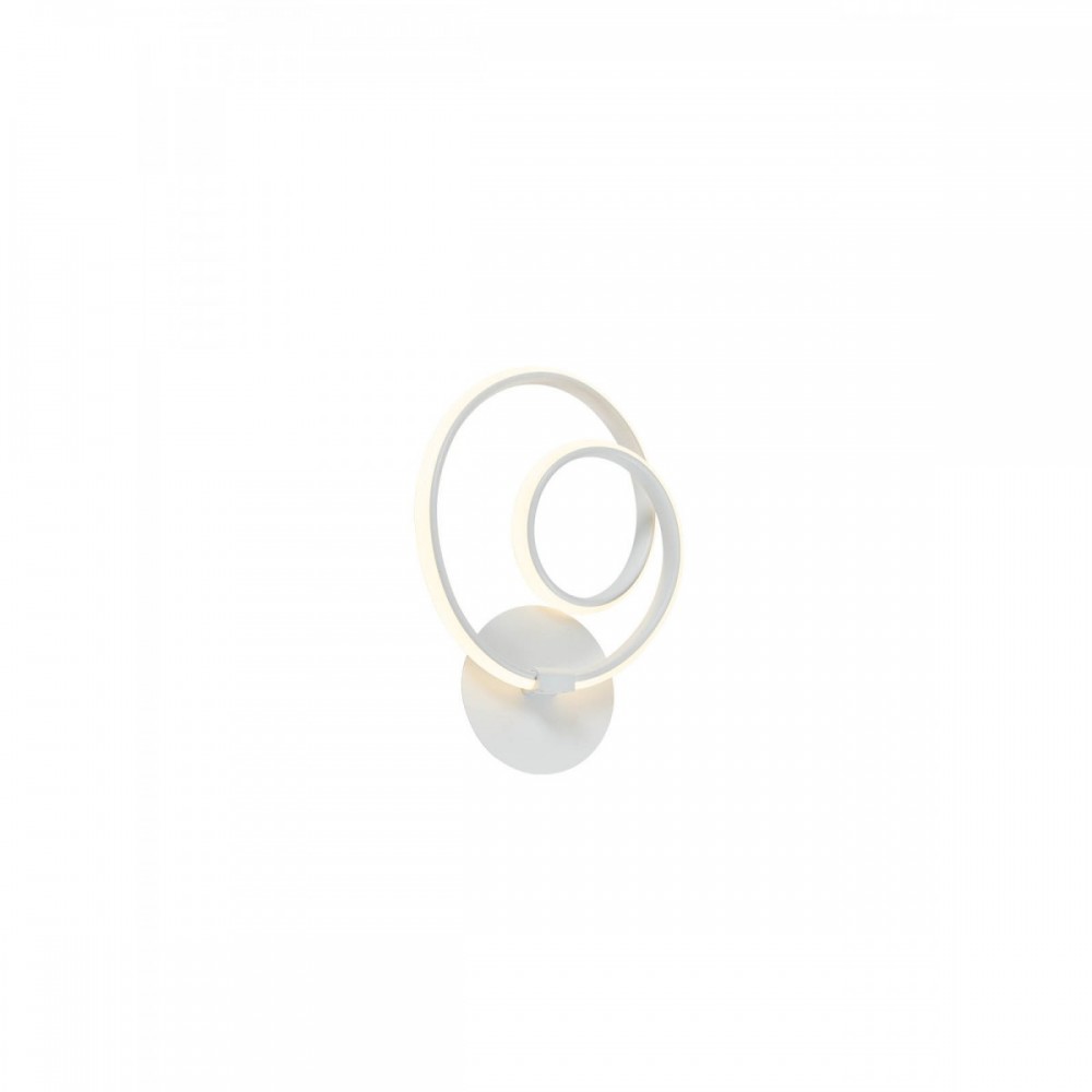 Wall lamp Smarter Sintra, metal, matt white, LED, 12W, 768 lumens, warm white 3000K, H.31 cm
