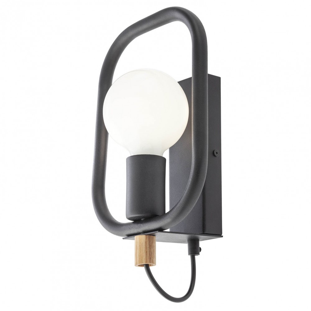 Wall lamp Redo Aeris, metal, matte black, 1xE27
