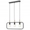 SuspensionRedo Aeris, metal, matte black, 3xE27, L.69 cm