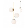 Suspension Smarter Niva, metal, matte gold, glass, 3xE14, L.33 cm