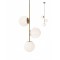Suspension Smarter Niva, metal, matte gold, glass, 3xE14, L.33 cm
