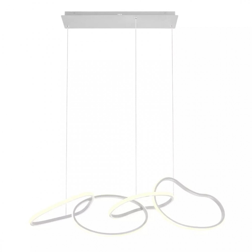 Suspension Redo Bias, metal, sand white, LED CCT, 90W, 9433 lumens, 3000K/4500K/6500K, L.120 cm