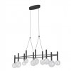 Pendant lamp Redo Bolla, metal, glass, sand black, LED CCT, 44W, 3312 lumens, warm white 2700K/3000K, L.121 cm
